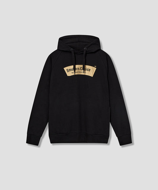 BLACK Sport Hooded Sweat with SmokersChoice logo in GOLD