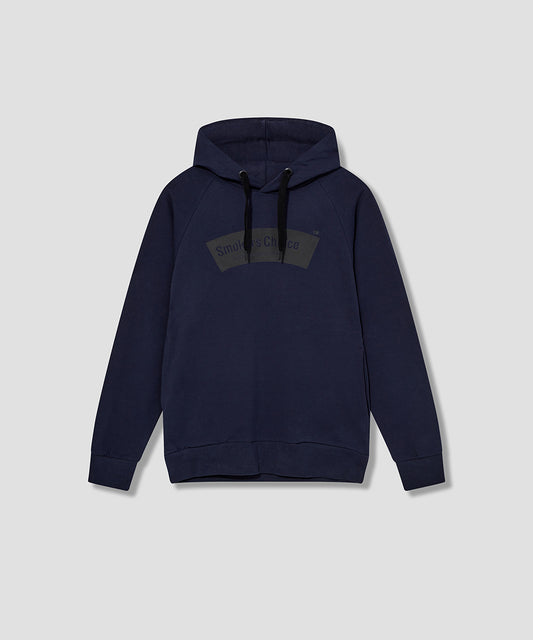Navy BLUE Sport Hooded Sweat with SmokersChoice logo in BLACK
