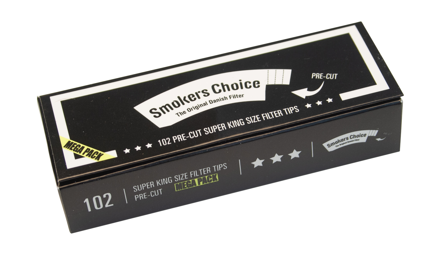 Smokers Choice Filter Tips Black Pre-Cut Super King Size Mega Pack
