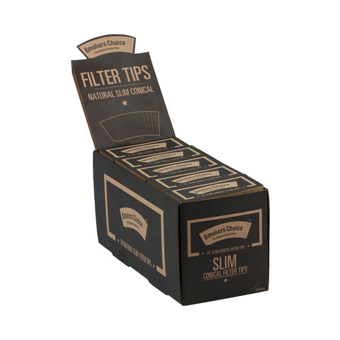 Filter Tips Slim Conical Brown